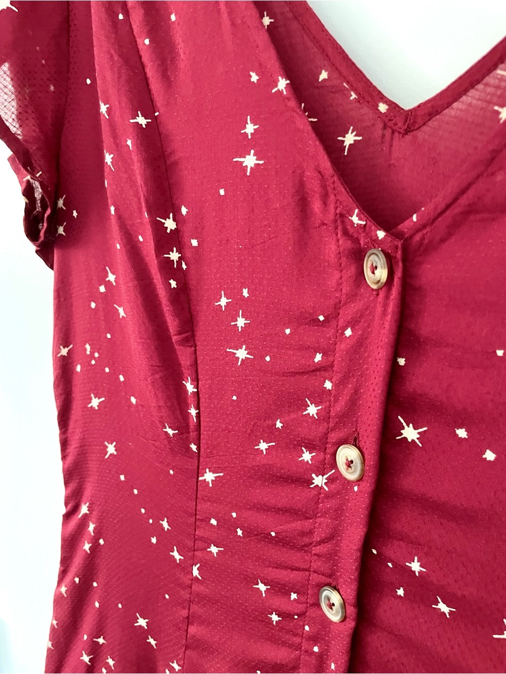 O’Neill ‘Rina’ Celestial Star Print Button Down Midi Dress